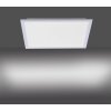 Leuchten Direkt FLAT Plafoniera LED Argento, 1-Luce, Telecomando