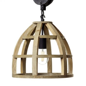 Brilliant Matrix Wood Lampada a Sospensione Nero, 1-Luce