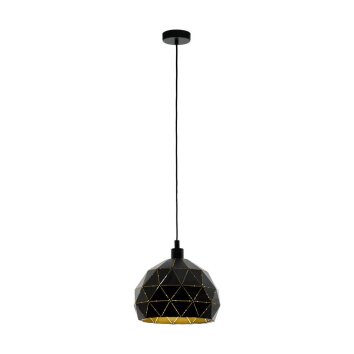 Eglo ROCCAFORTE Lampadario a sospensione Oro, Nero, 1-Luce