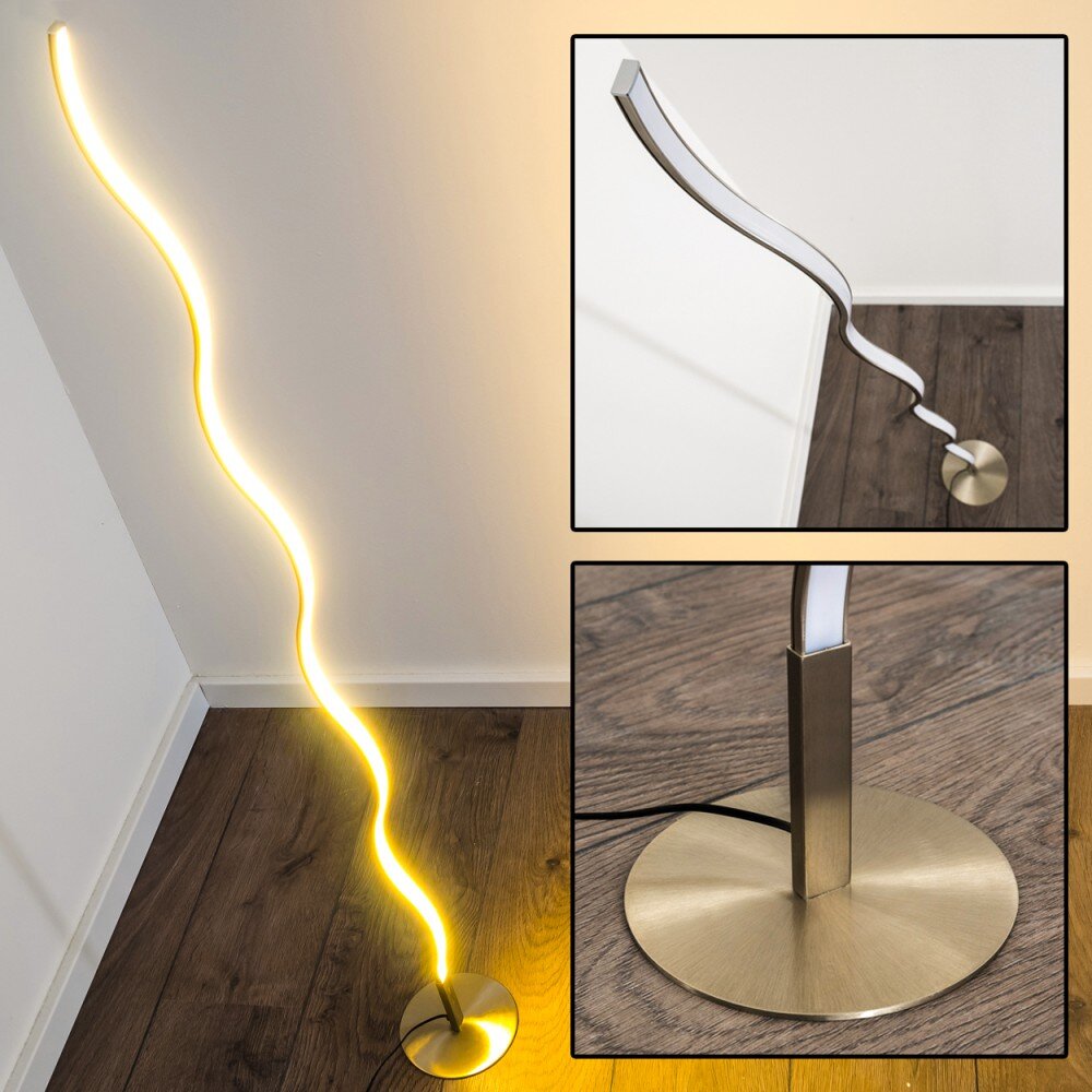 Dillon lampada da terra LED Nichel opaco, 1-Luce main product photo