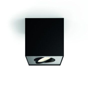 Philips Box Plafoniera LED Nero, 1-Luce