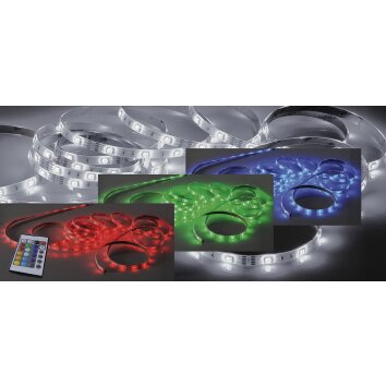 Paul Neuhaus TEANIA Striscia luminosa LED Colorato, 1-Luce, Telecomando, Cambia colore