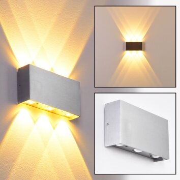 B-Leuchten Lente Applique LED Alluminio, 6-Luci