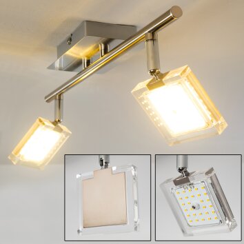 Kiruna Plafoniera LED Cromo, Nichel opaco, 2-Luci Kiruna Plafoniera LED Cromo, Nichel opaco, 2-Luci