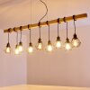 Barbengo Lampada a Sospensione Legno chiaro, Nero, 9-Luci
