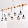 Barbengo Lampada a Sospensione Legno chiaro, Nero, 9-Luci