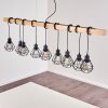 Barbengo Lampada a Sospensione Legno chiaro, Nero, 9-Luci