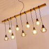 Barbengo Lampada a Sospensione Legno chiaro, Nero, 9-Luci
