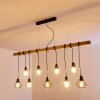 Barbengo Lampada a Sospensione Legno chiaro, Nero, 9-Luci