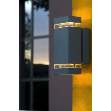 Lutec Lampen Focus Applique da esterno Antracite, 2-Luci