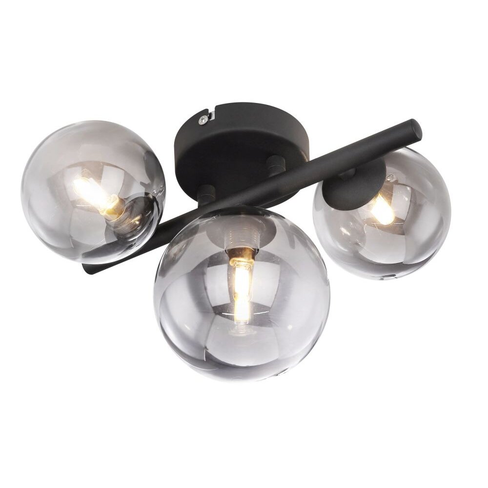 Globo DREADO Plafoniera LED Grigio fumo, 3-Luci main product photo