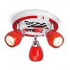 Brilliant Racing Plafoniera rotonda con faretti Rosso, Bianco, 3-Luci