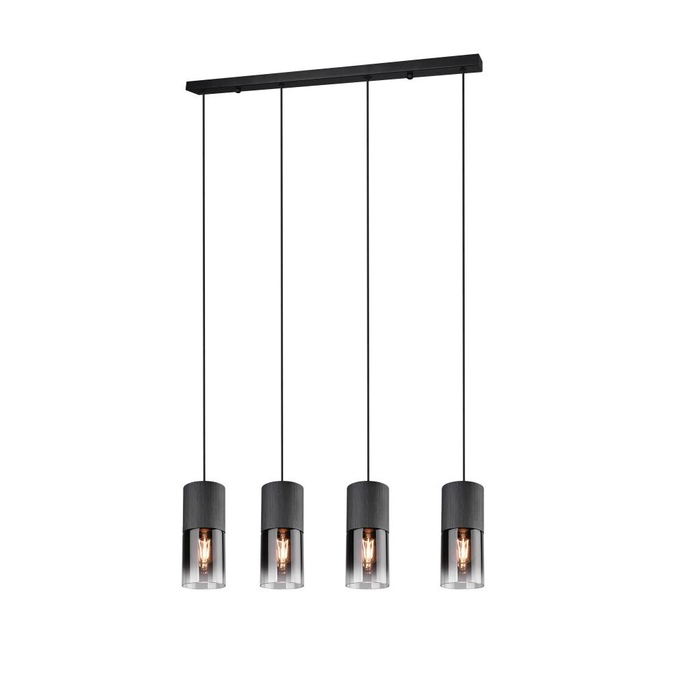 Lampada a Sospensione Trio Leuchten ROBIN Nero, 4-Luci
