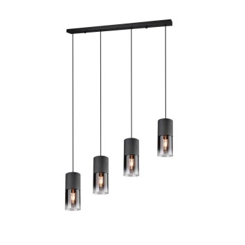 Lampada a Sospensione Trio Leuchten ROBIN Nero, 4-Luci