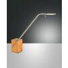 Fabas Luce Viktor Lampada da Tavolo LED Legno chiaro, Nichel opaco, 1-Luce