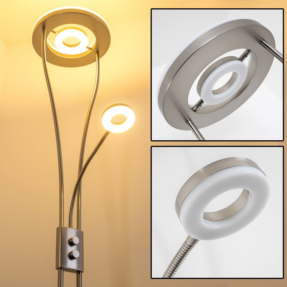Watino Piantana LED Nichel opaco, 3-Luci main product photo