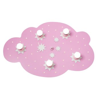 Elobra STERNENWOLKE Applique Fucsia, 5-Luci