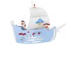 Elobra PIRATENSCHIFF Lampada a Sospensione Blu, 1-Luce