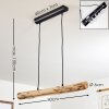 Winterthur Lampada a Sospensione LED Legno chiaro, Nero, 1-Luce