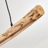 Winterthur Lampada a Sospensione LED Legno chiaro, Nero, 1-Luce