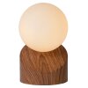 Lucide LEN Lampada da Tavolo Legno scuro, 1-Luce