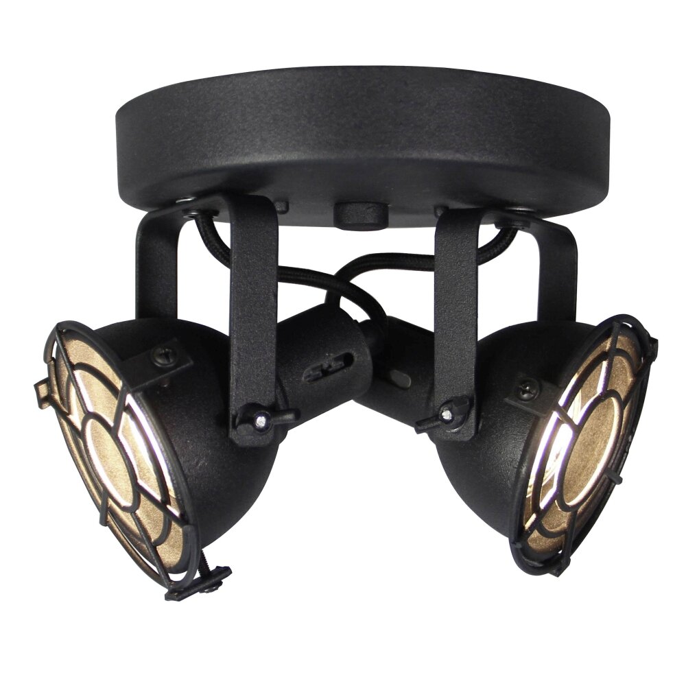 Brilliant Jesper Plafoniera circolare con faretti LED Nero, 2-Luci main product photo