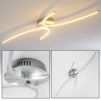 Askim Plafoniera LED Argento, 1-Luce