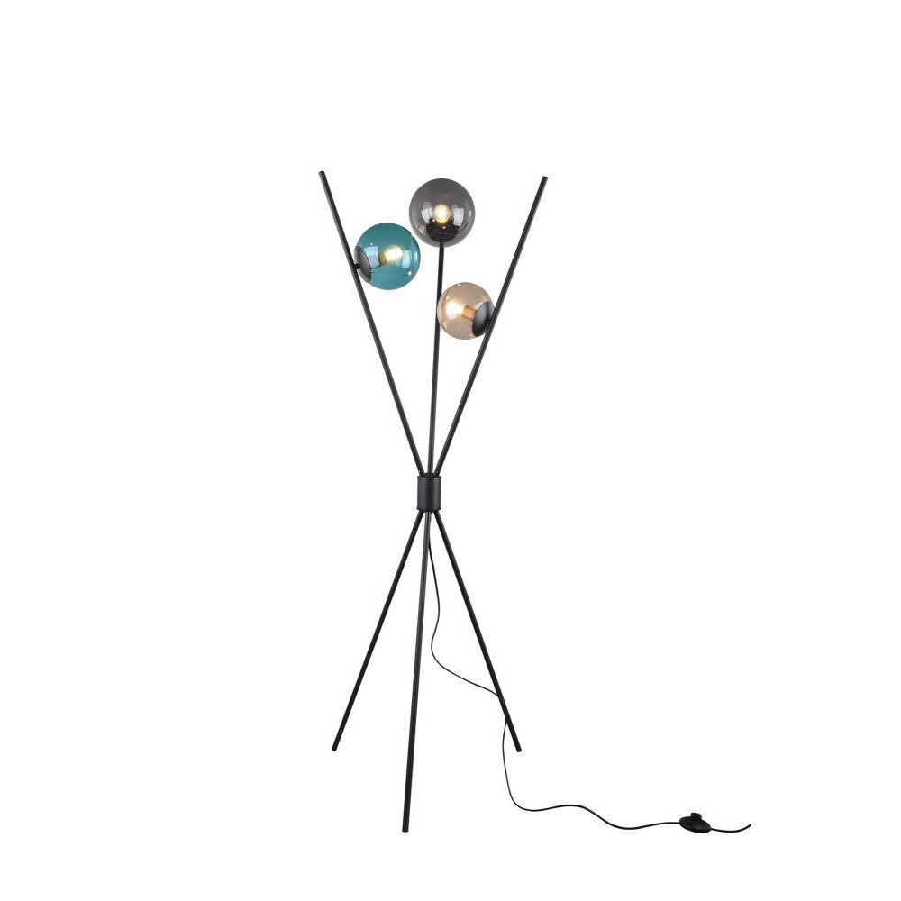 Lampada da terra Trio Leuchten LANCE Nero, 3-Luci main product photo