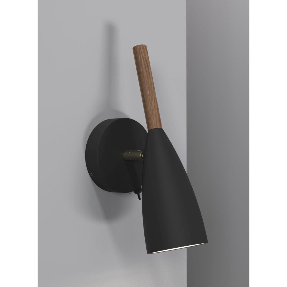 Design For The People by Nordlux Pure Applique Legno scuro, Nero, 1-Luce
