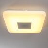 Lumsden Plafoniera LED Grigio, 1-Luce, Telecomando