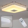 Lumsden Plafoniera LED Grigio, 1-Luce, Telecomando