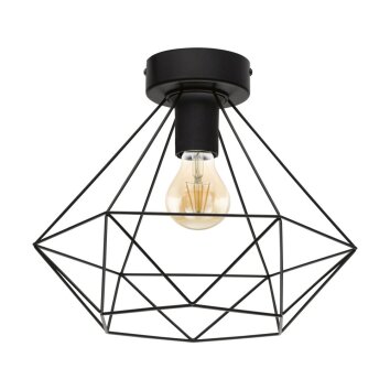 EGLO TARBES Plafoniera Nero, 1-Luce