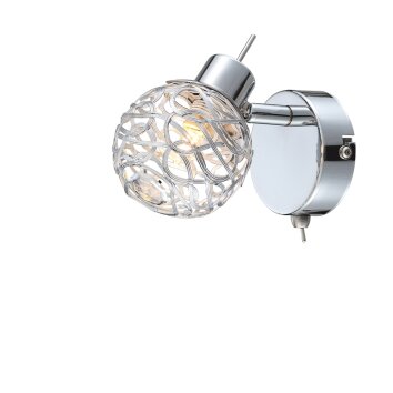 Globo Bolt Faretto da parete LED Cromo, 1-Luce