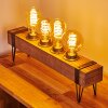 Montgomery Lampada da tavolo Legno chiaro, Nero, 4-Luci