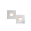 Grossmann KARREE Plafoniera LED Alluminio, Ramato, 2-Luci