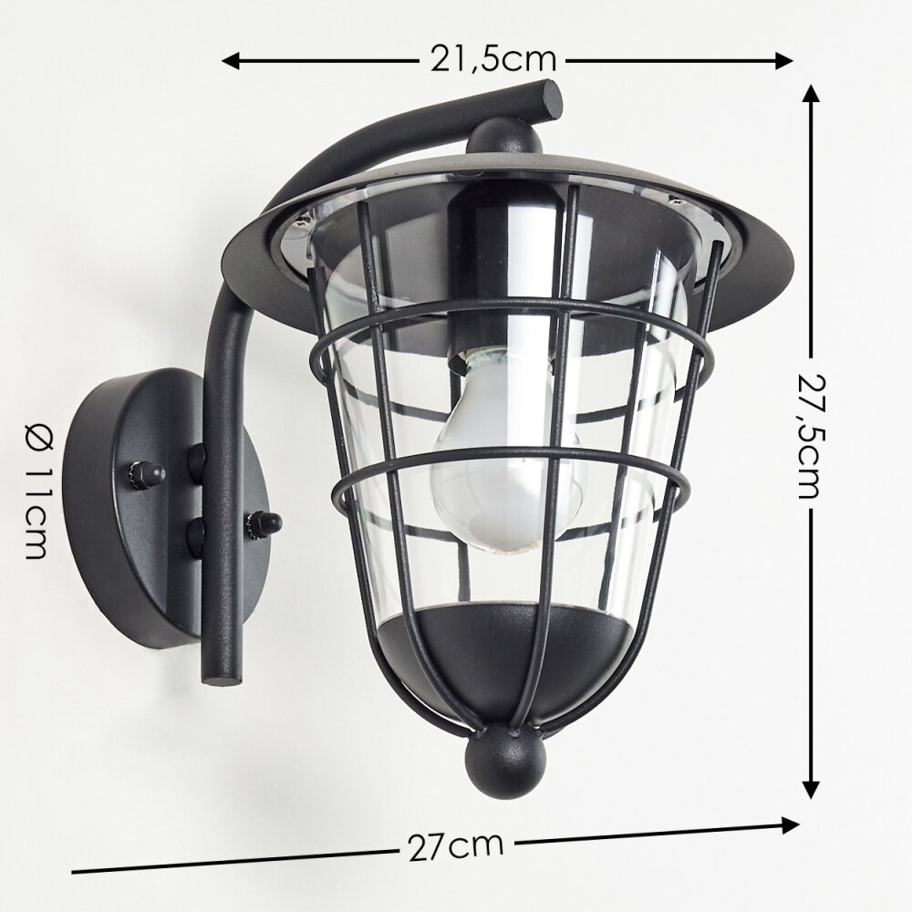 Sonvil Applique da esterno Nero, 1-Luce