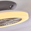 Somalia ventilatore da soffitto LED Argento, Trasparente, chiaro, 1-Luce