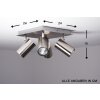 Trio 8024 Plafoniera Acciaio inox, Nichel opaco, 4-Luci