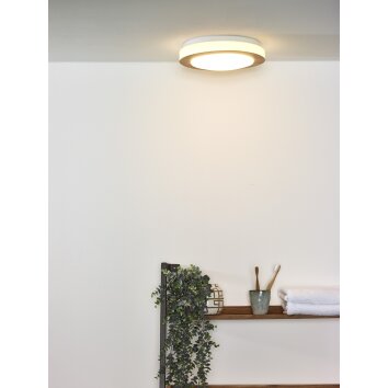 Lucide DIMY Plafoniera LED Legno scuro, 1-Luce