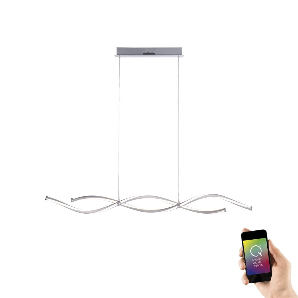 Paul Neuhaus Q-MALINA Lampada a Sospensione LED Nichel opaco, 2-Luci, Telecomando main product photo