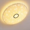 Cirque Plafoniera LED Cromo, 1-Luce, Telecomando, Cambia colore