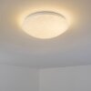 Quebec Plafoniera LED Bianco, 1-Luce, Telecomando, Cambia colore