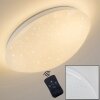 Quebec Plafoniera LED Bianco, 1-Luce, Telecomando, Cambia colore