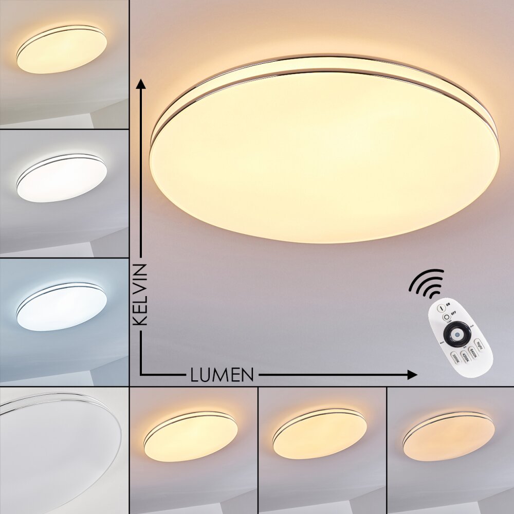 Genthin Plafoniera LED Bianco, 1-Luce, Telecomando main product photo