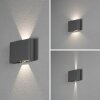 Konstsmide Chieri Applique da esterno LED Nero, 2-Luci