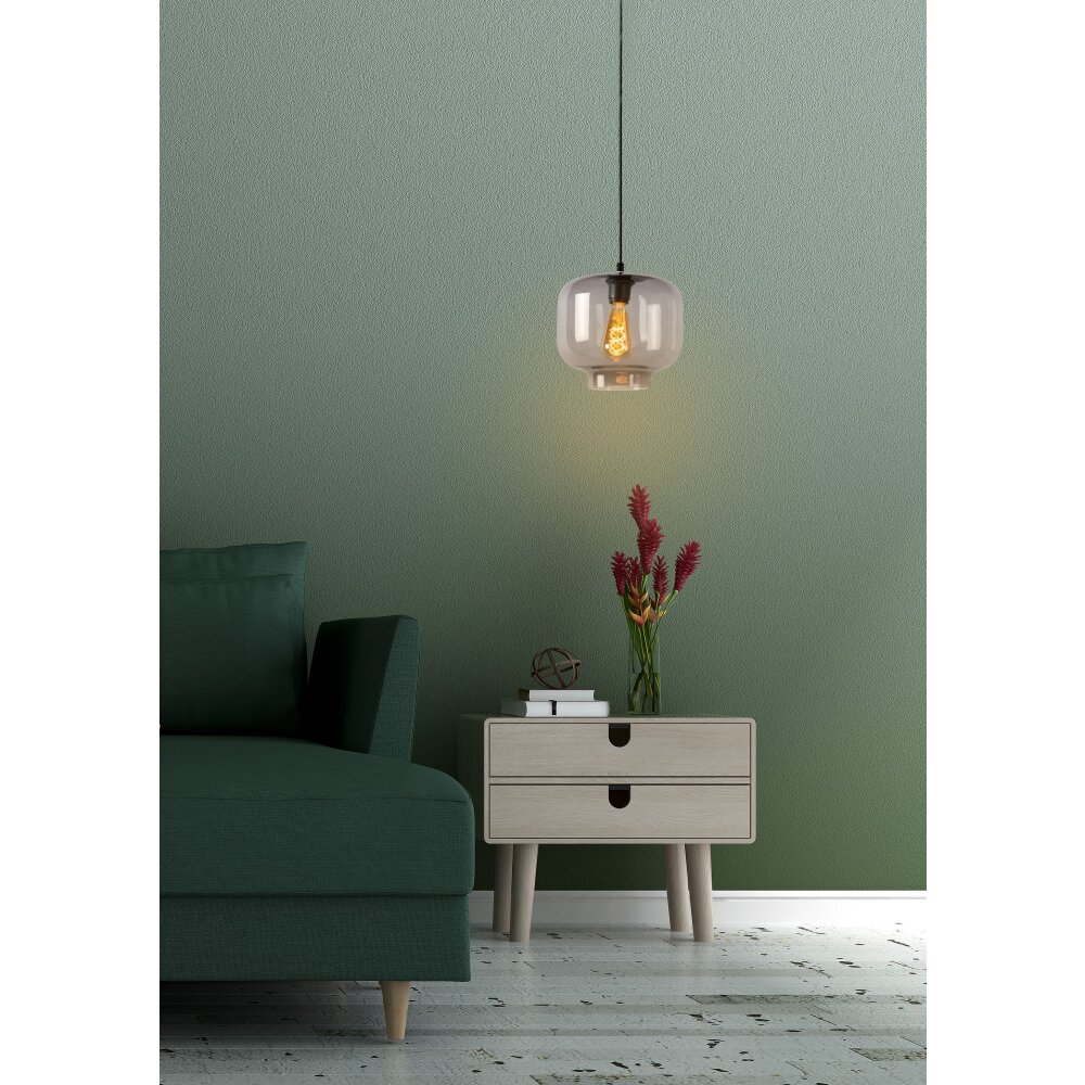 Lucide MEDINE Lampada a Sospensione Grigio, 1-Luce main product photo