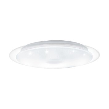 EGLO LANCIANO Plafoniera LED Trasparente, chiaro, Bianco, 1-Luce, Telecomando