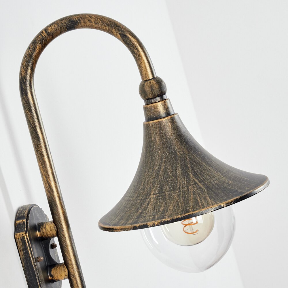 Elgin Applique per esterno Nero-Oro, 1-Luce