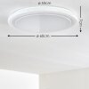 Lowell Plafoniera LED Bianco, 2-Luci, Telecomando, Cambia colore