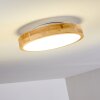 Bagaha Plafoniera LED Legno chiaro, 1-Luce, Telecomando